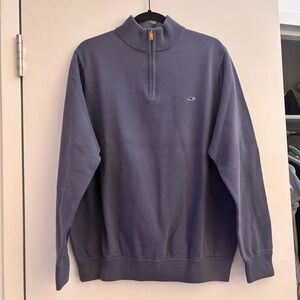 Vineyard Vines Men's Purple Zip-Up Sweater